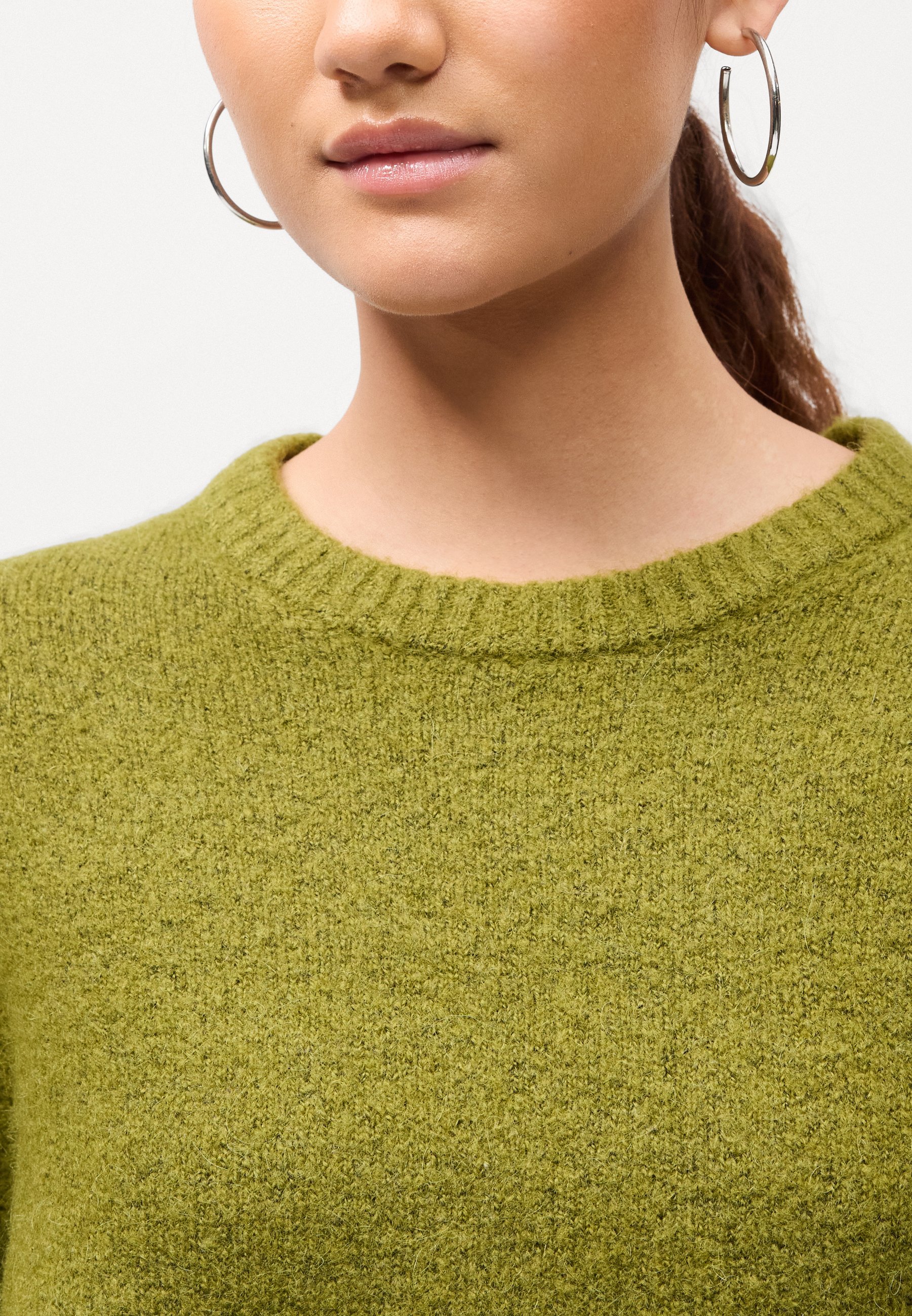 Gina Tricot trui met ronde hals - Trui - vrolijk groen