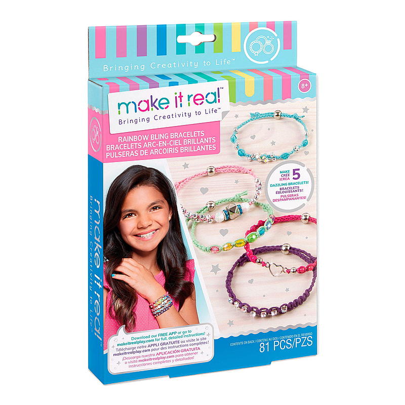 Gjør det ekte Regnbue-bling-armbånd, gjør det ekte
