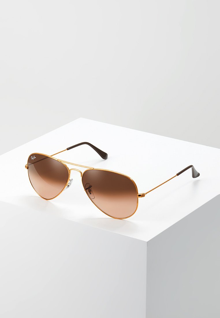 Ray-Ban AVIATOR LARGE UNISEX - Zonnebril - brons/koperroze verloop bruin