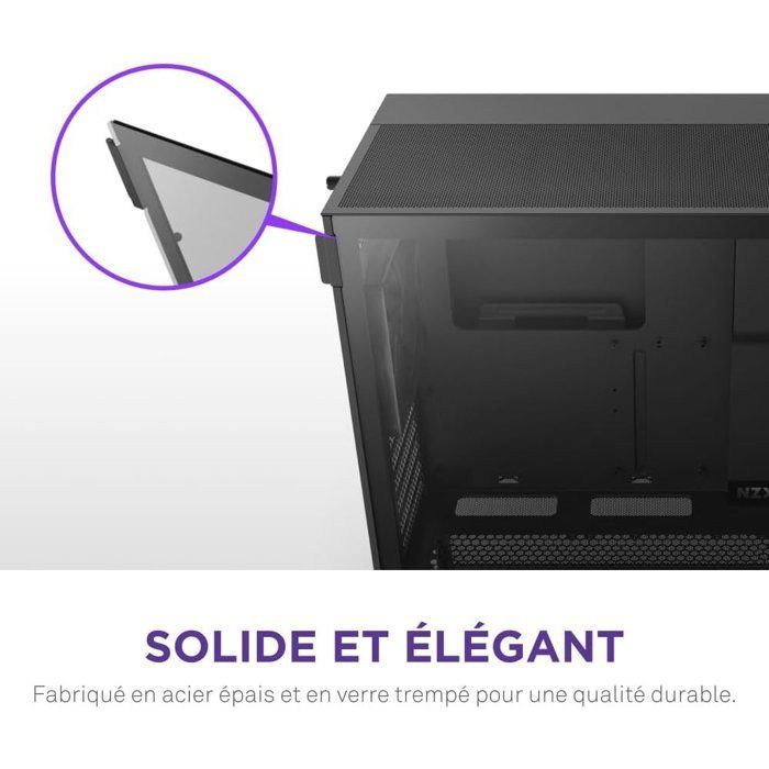 Case mid-tower ATX compatto NZXT CC-H52FB-R1 - H5 Flow RGB con ventole RGB incluse - Nero