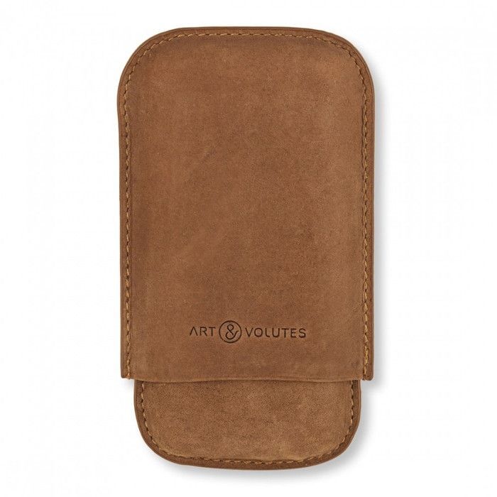 etui 3 cigares art et volutes lucea marron