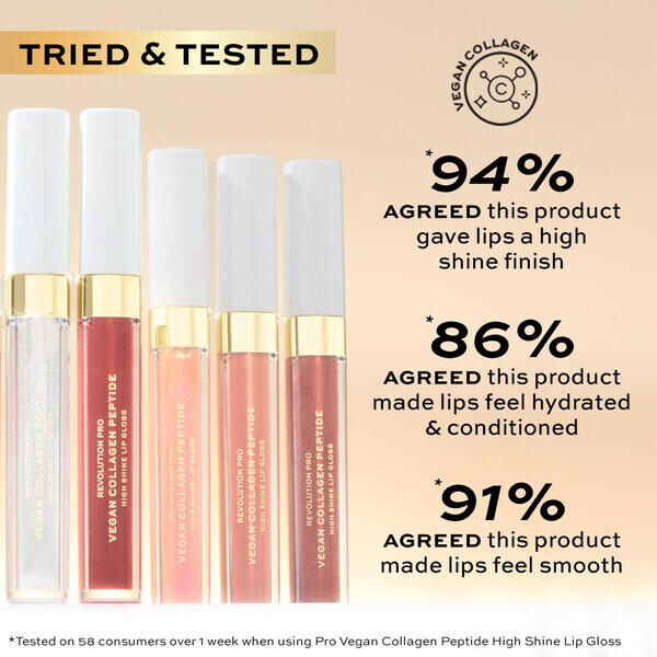 „Revolution Pro Vegan“ kolageno peptidų lūpų blizgis „Chic“