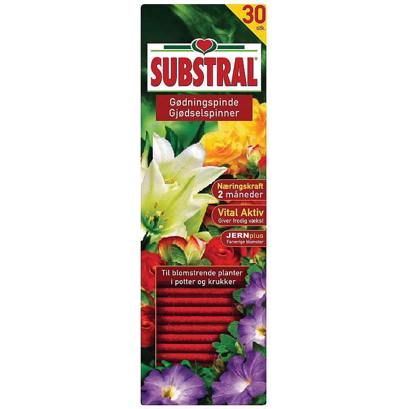 Substral Gødningspinde 30 stk. blomster Substral