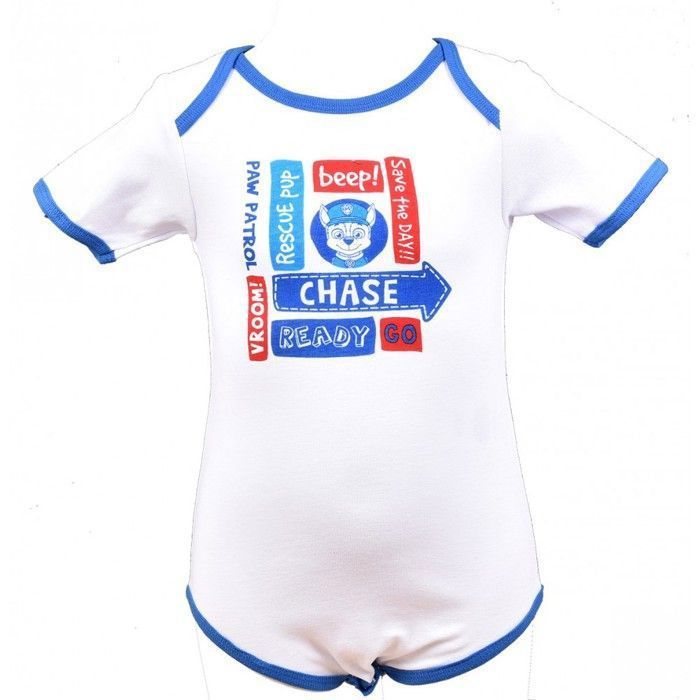 Babyrompertje met fantasie-licentie: Mickey, Minnie, Paw Patrol 100% katoen Er0311 Paw Patrol jongen