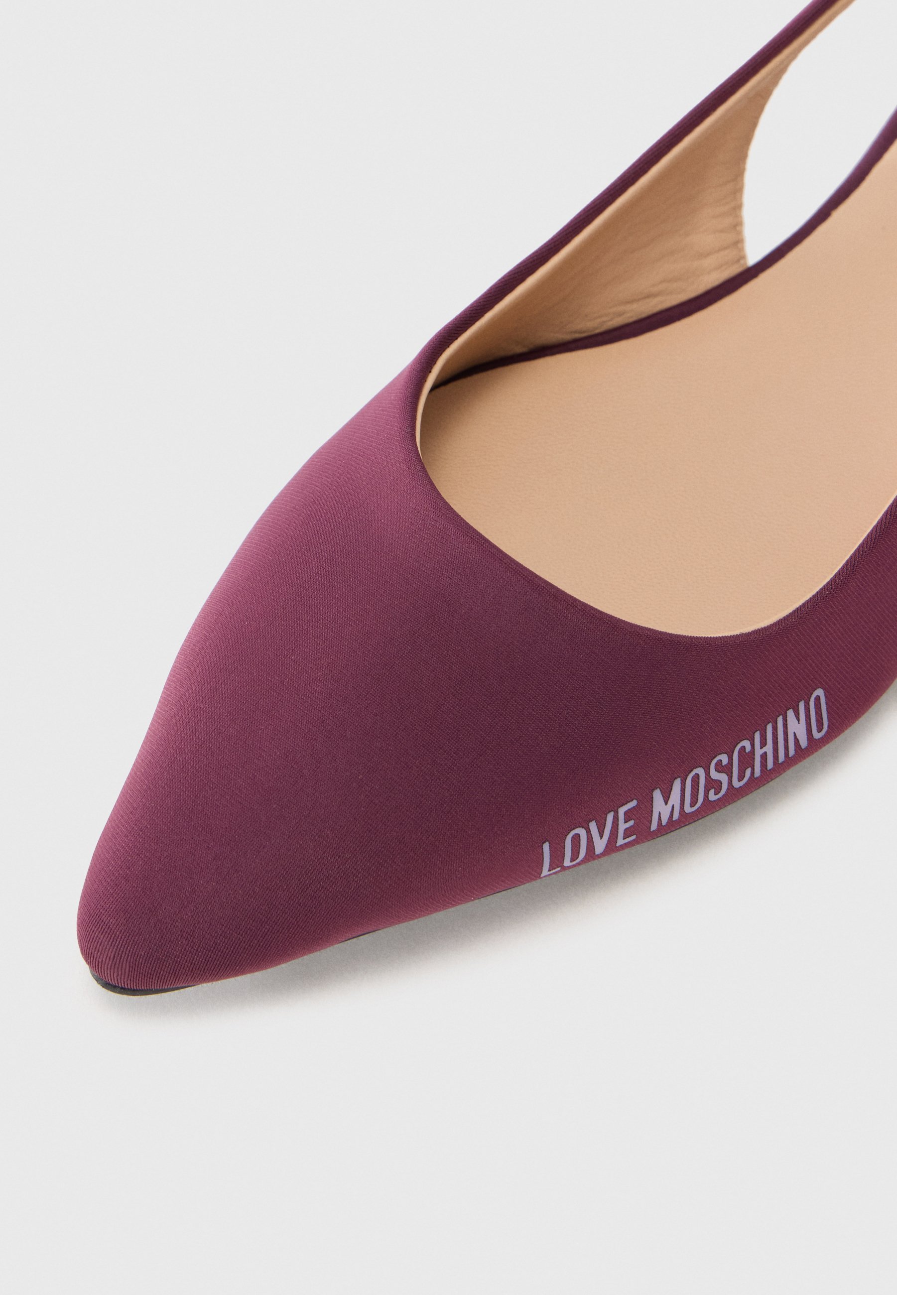 Love Moschino Slingback ballerina's - bordeauxrood