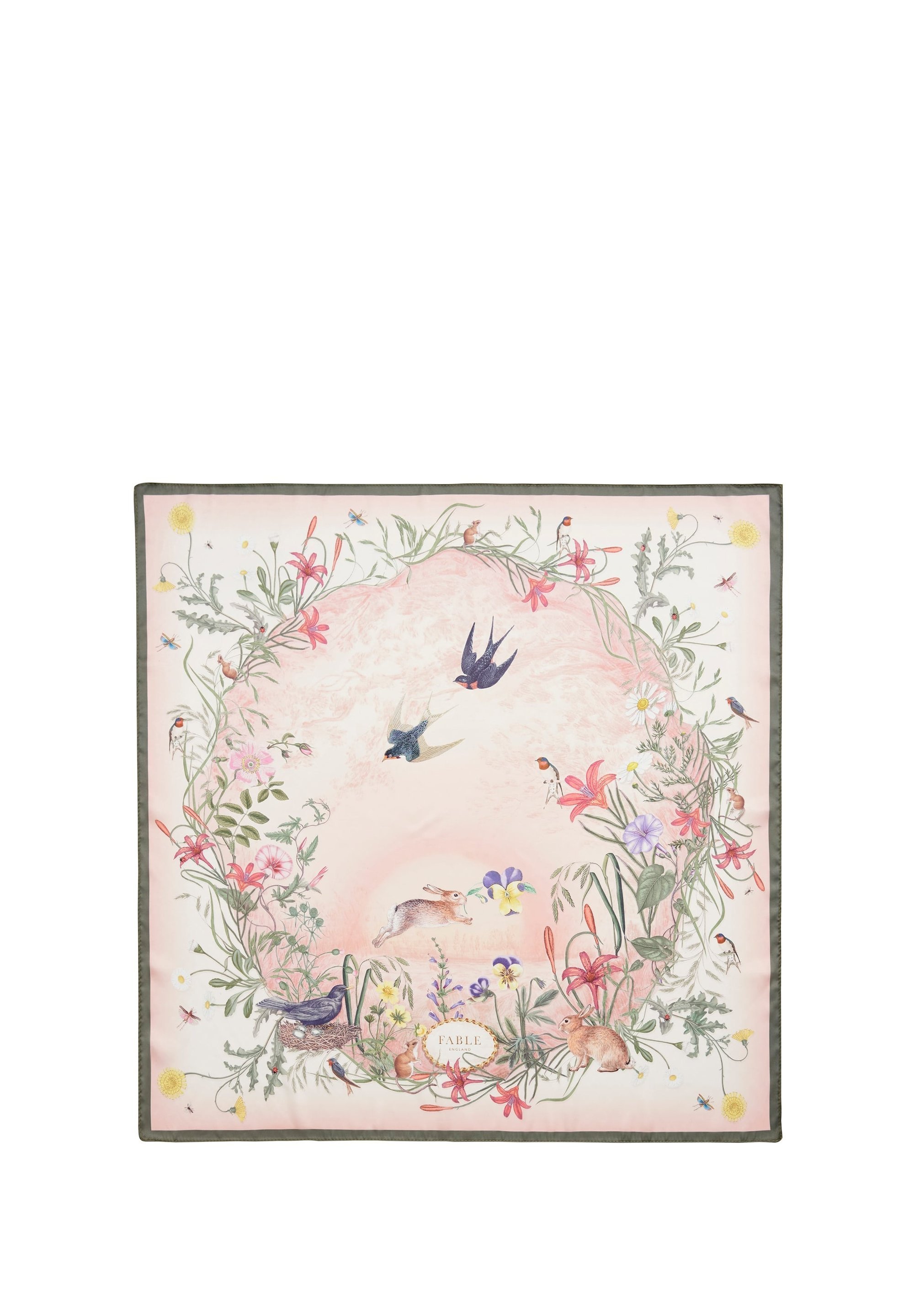 FABLE ENGLAND HIGH TEA AVORY NARRATIVE SQUARE - Foulard - crema verde