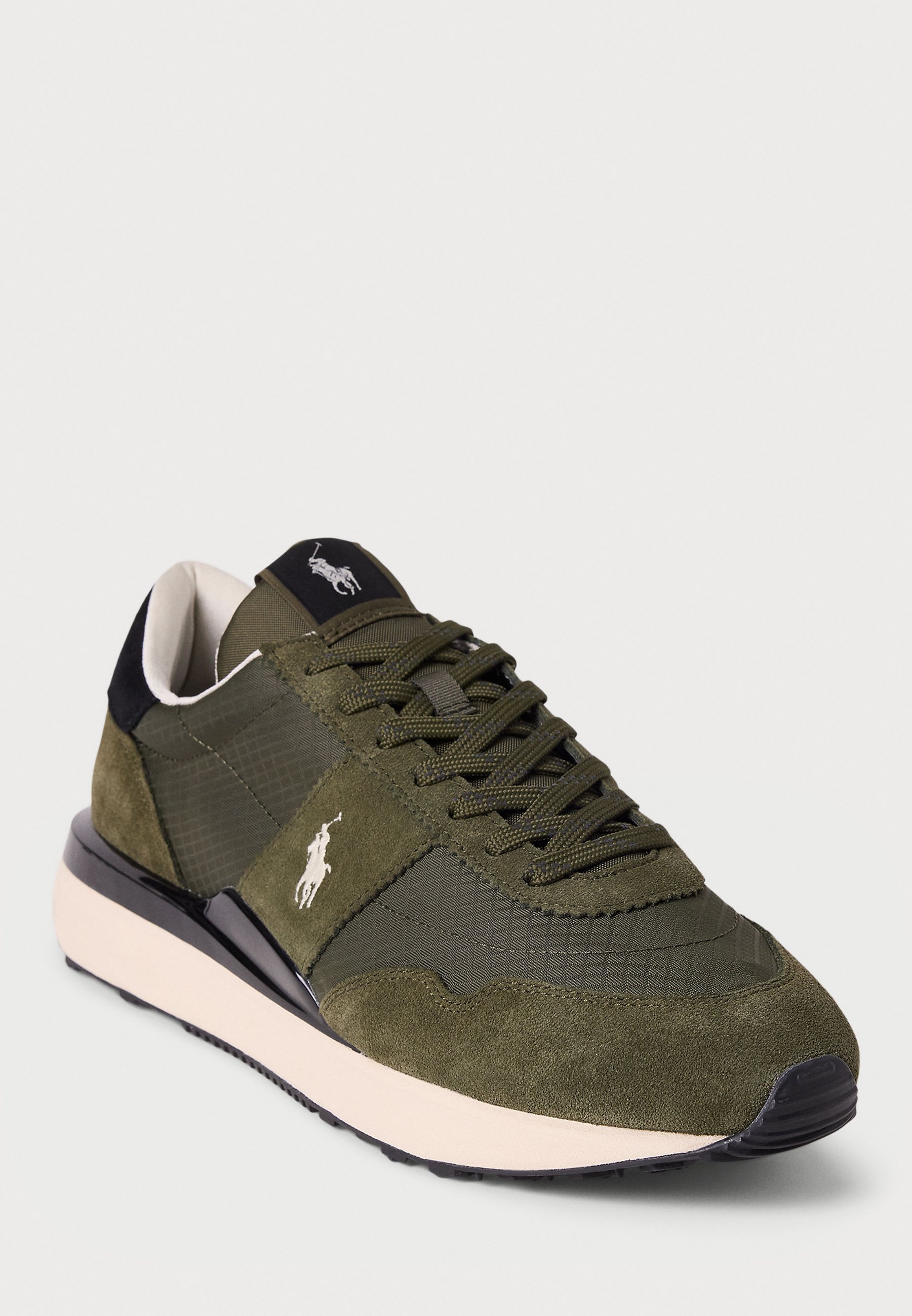 Polo Ralph Lauren TRAIN 89 SUEDE & OXFORD SNEAKER UNISEX - Sneakers - tonale olijfgroen