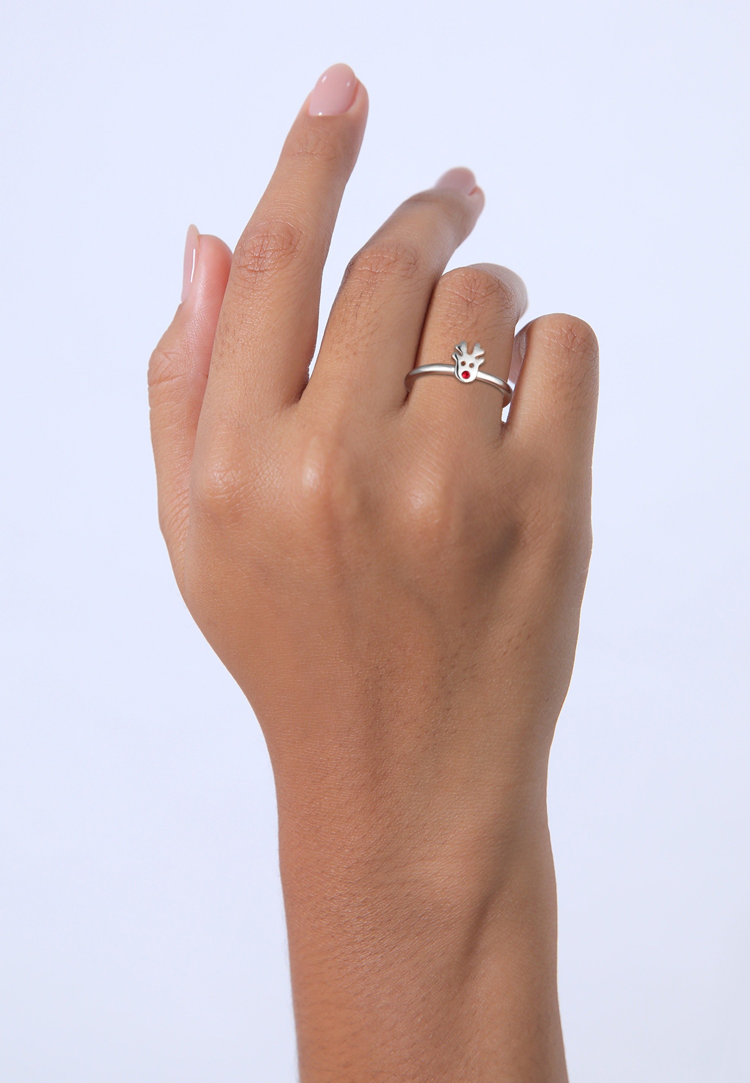 Elli Femmes Pile renne de Noël avec Cristal en Argent Sterling 925