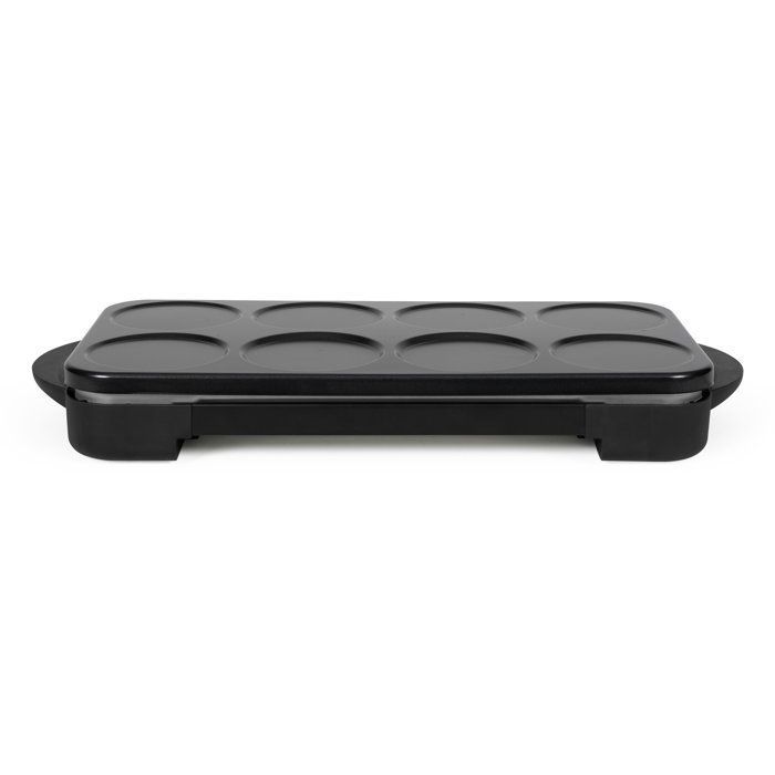 Piastra per crêpe e griglia 2 in 1 - LIVOO - DOC349N - 1500 W - Prepara 8 mini crêpe (diametro 11,5 cm) - Senza PFAS - Nero