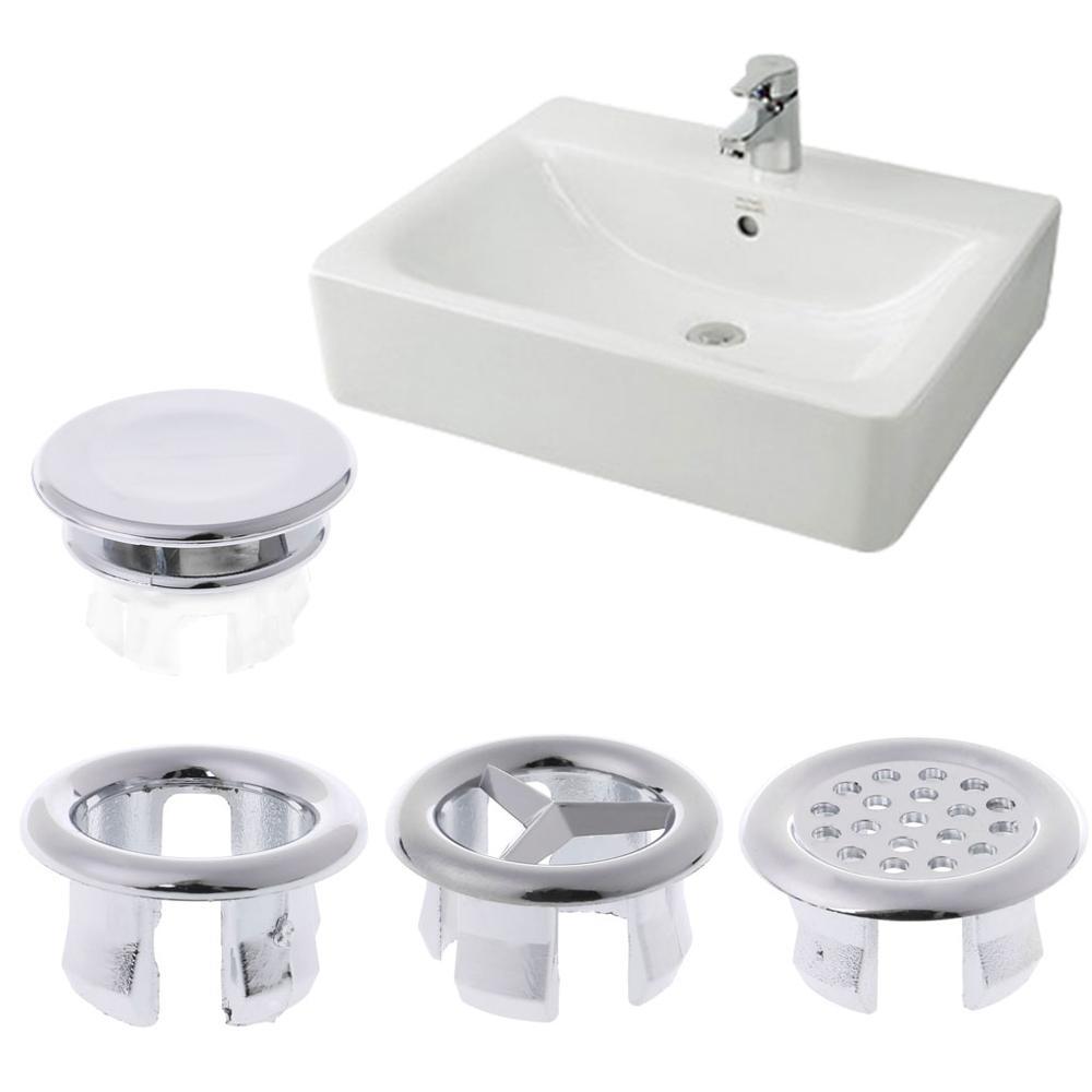 1 juego de anillos redondos para tapa de rebosadero de lavabo de 22-24 mm, para baño, para insertar o tapar el orificio. Accesorio de cocina y baño.