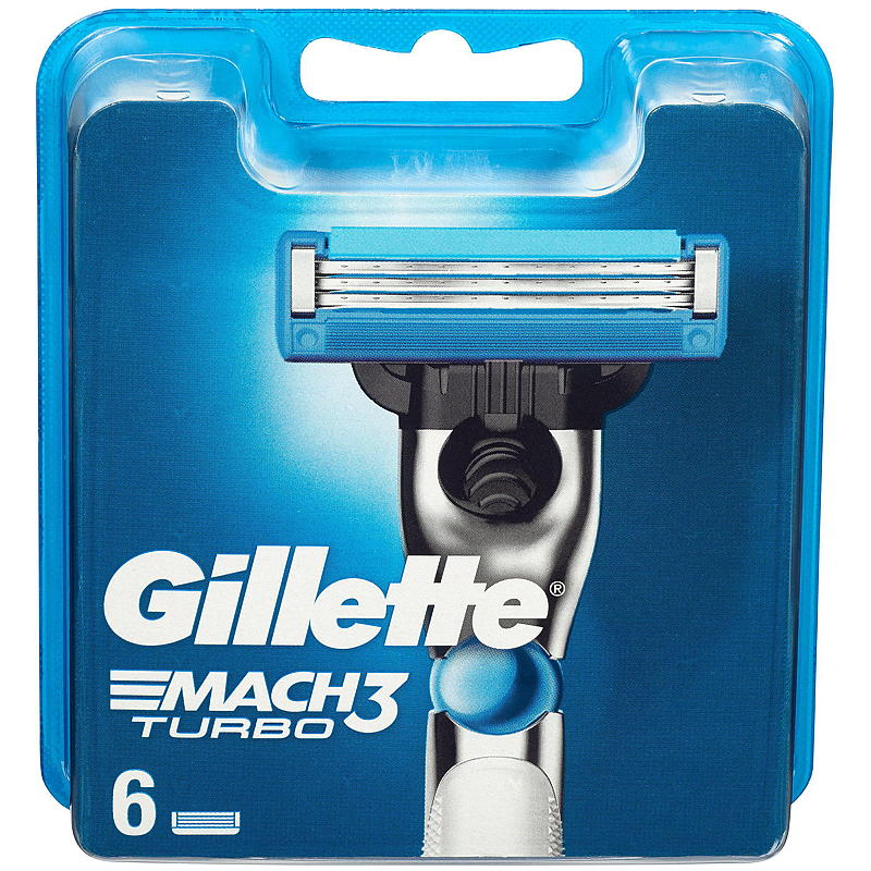 Gillette, cuchillas Gillette, paquete de 6, Mach3 Turbo