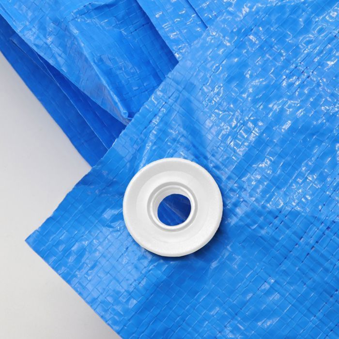 Packung mit 10 Clip-Ösen für Luftpolsterfolie oder andere Planenarten – Weiß – Linxor