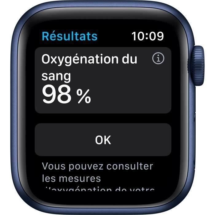 Apple Watch Series 6 GPS - 40mm Boîtier aluminium Bleu - Bracelet Bleu Intense (2020) - Reconditionné - Excellent état
