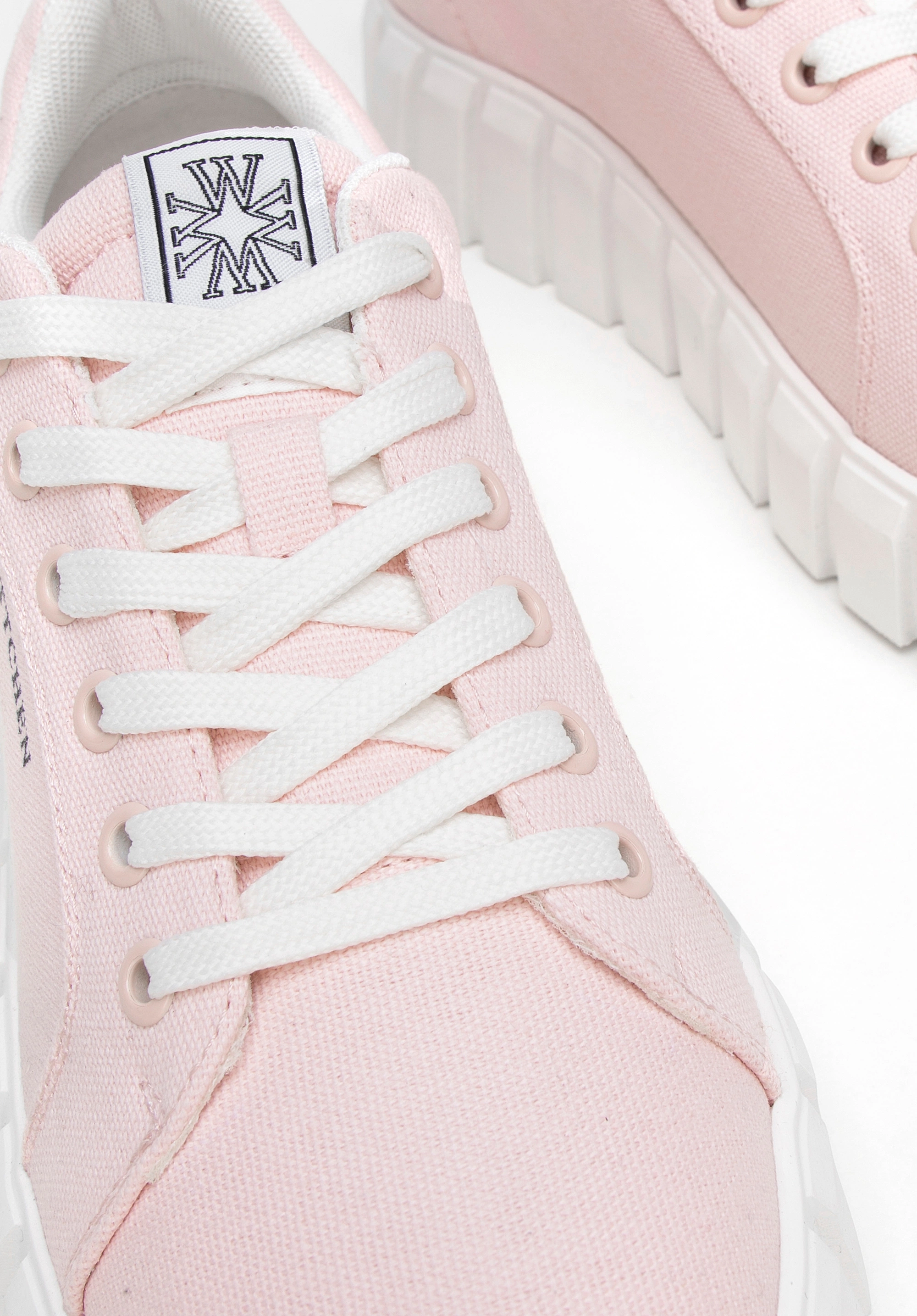 Damskie sneakersy na platformie różowe