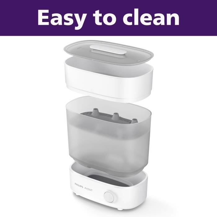 Sterilizzatore - PHILIPS AVENT - Vapore 4 in 1 - Bianco - Sterilizza in 6 minuti - Garantisce la sterilizzazione per 24 ore