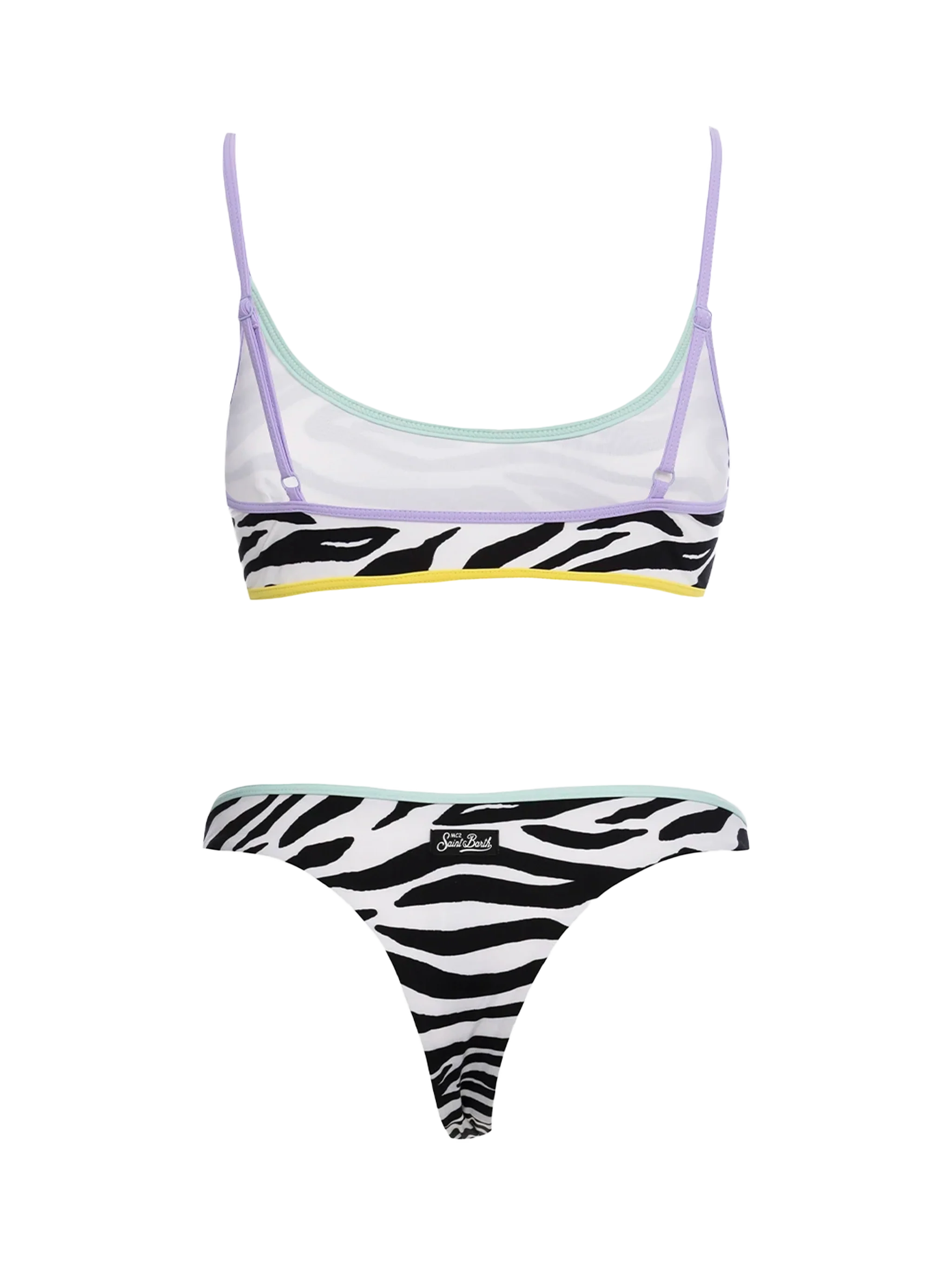 Judy Naomi Zebra Bralette Damesbikini met Stud