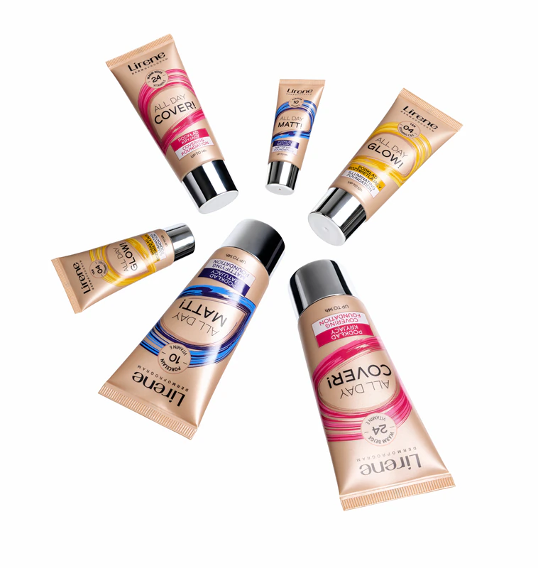 Lirene ALL DAY GLOW! verhelderende vloeibare foundation voor een langdurig resultaat.