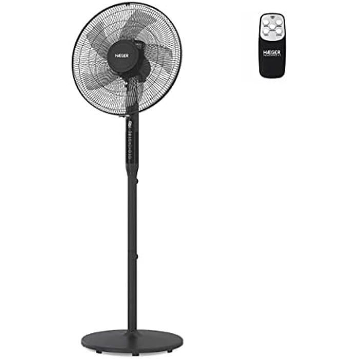 Haeger SF-16R.013A Black Pedestal Fan 55W - HAEGER - Oscillation - Multiple Speeds