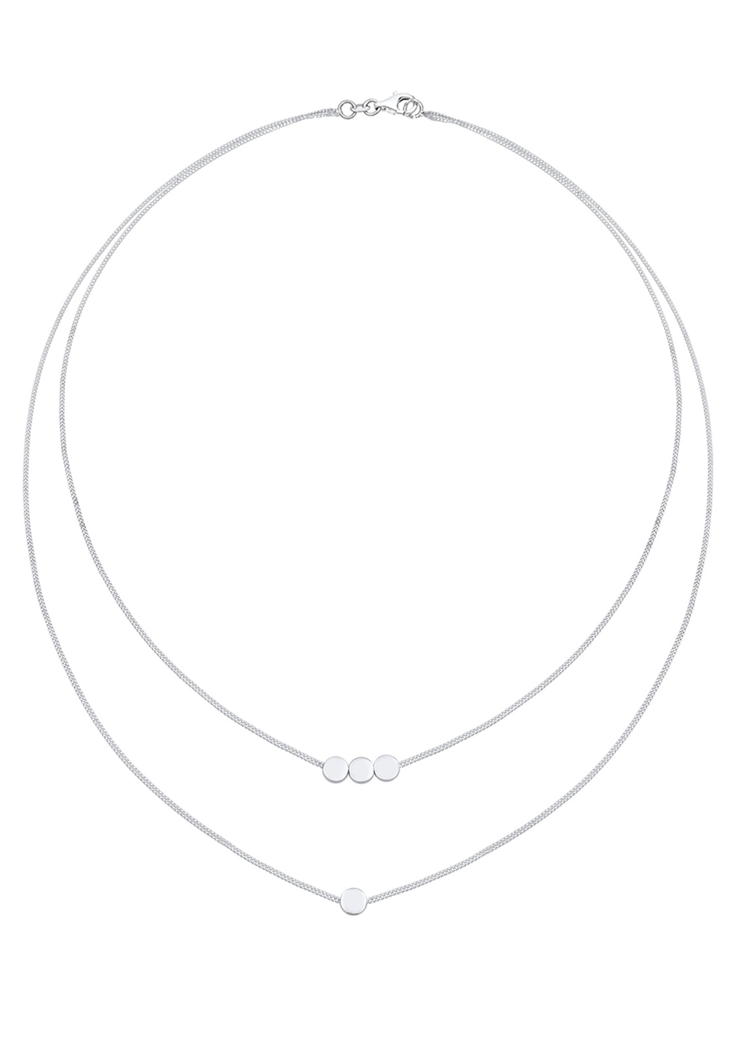 Elli Femme Paillettes Layer Look - (925/1000) Argent