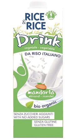PROBIOS Rice&Rice Drink Bio-Reisgetränk ohne Gluten mit Mandeln 1 l
