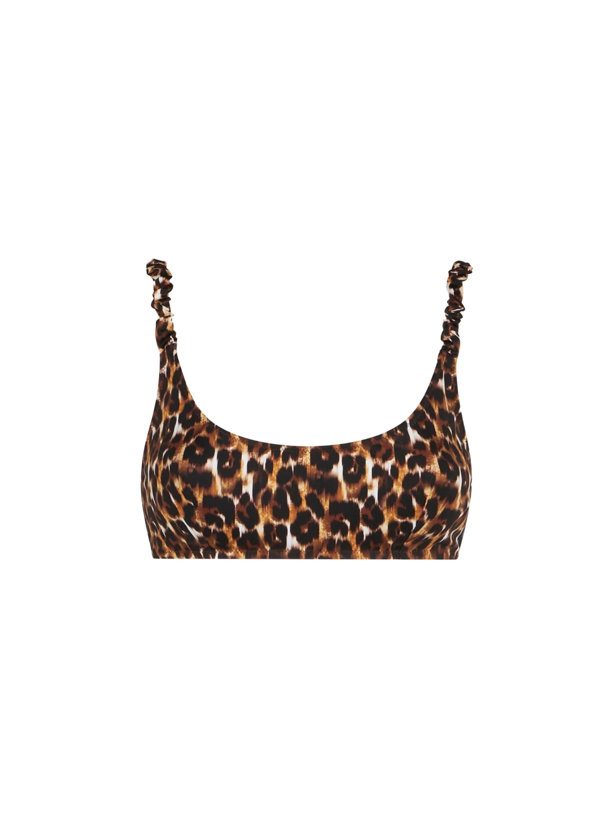 brassière de bain à imprimé léopard pour femme