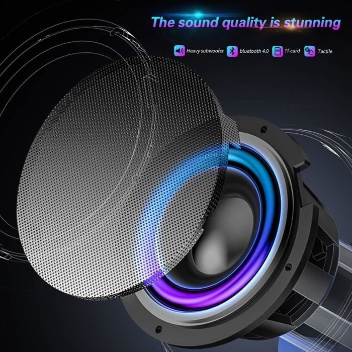 Φορητό ηχείο Bluetooth με φώτα - Ασύρματο LED Bluetooth 4.2 Στερεοφωνικό ηχείο SoundBox - 10 ώρες 2000mA