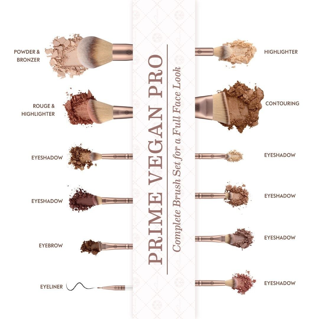 „Luvia Prime Vegan Pro“ šepetėlių rinkinys – 1 vnt.