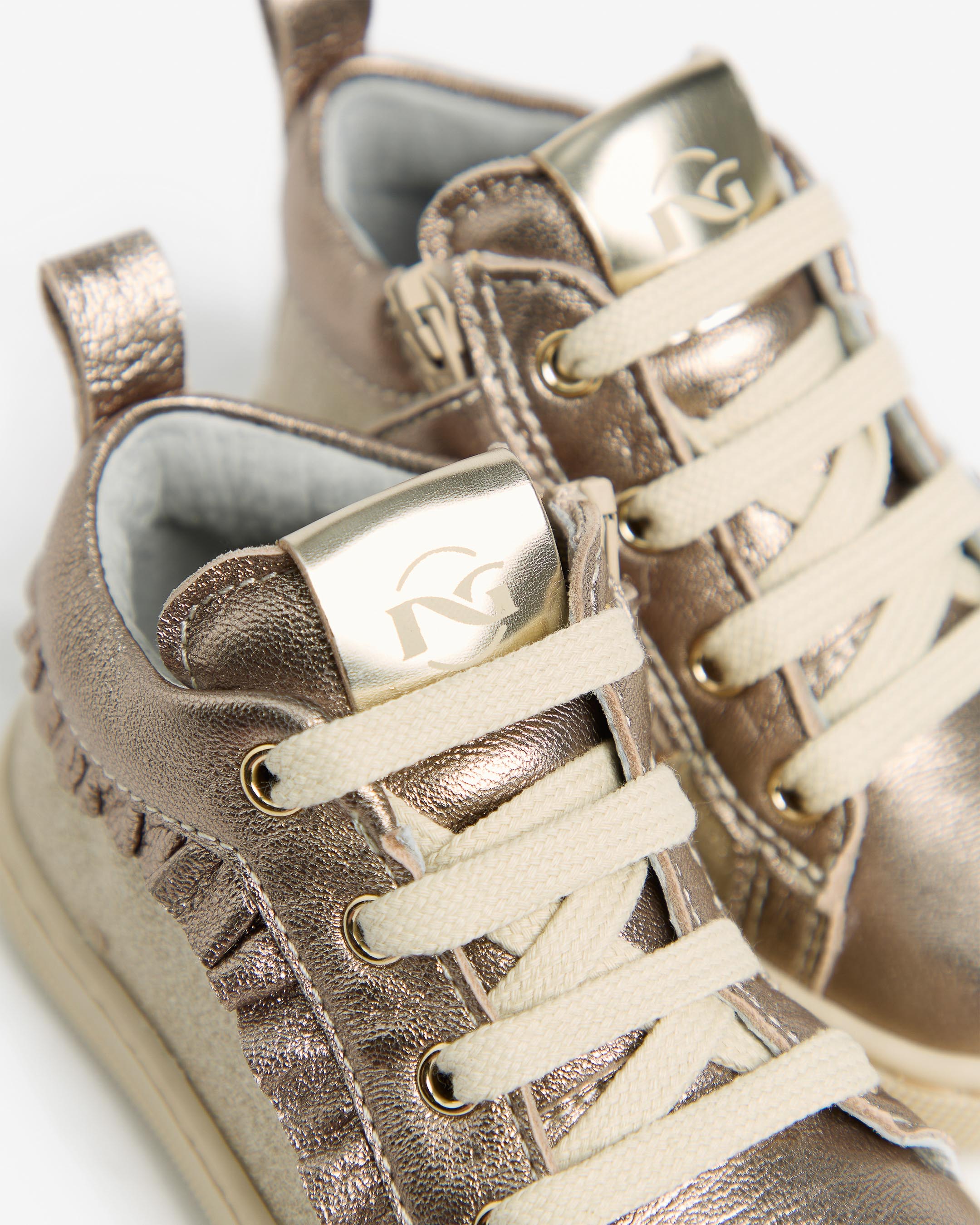  Junior-Sneaker für Mädchen aus Leder und Funktionsmaterial