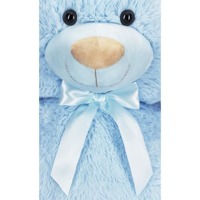 BRUBAKER Peluche géante XXL - Ours - Nounours - 100 cm - Bleu Clair - Ultra Douce & Mignonne
