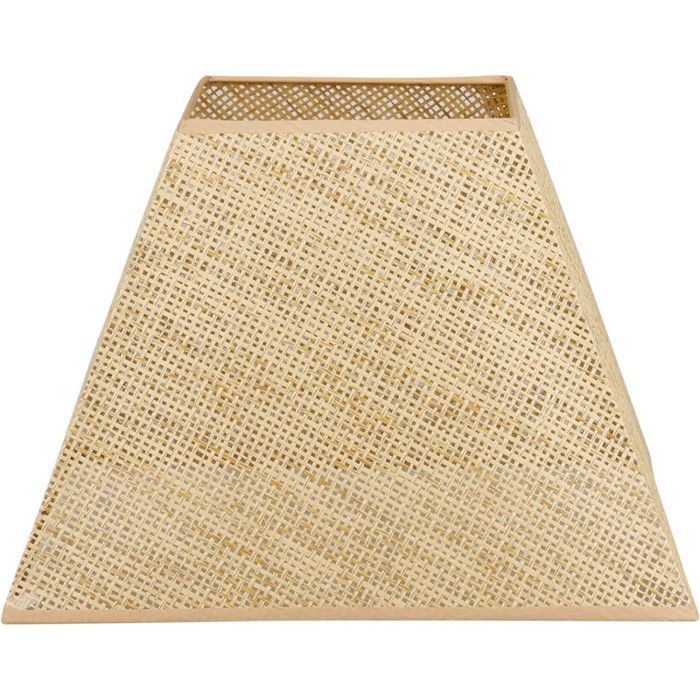 Abat-jour - Carré - Cannage rotin - 41cm diamètre - Salon - Chambre - Pour lampe