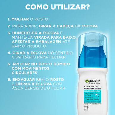 Garnier Pure Active Exfobrush piling za obraz s krtačko, niacinamid, 150 ml
