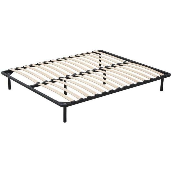 Tweepersoons lattenbodem - Alta - 140 x 190 cm - 28 latten - Inclusief poten