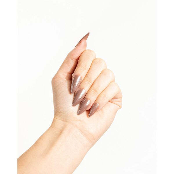 Uñas postizas Nail HQ color almendra y chocolate (24 unidades)
