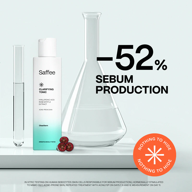 Tônico Clarificante Saffee ClearDerm para pele problemática