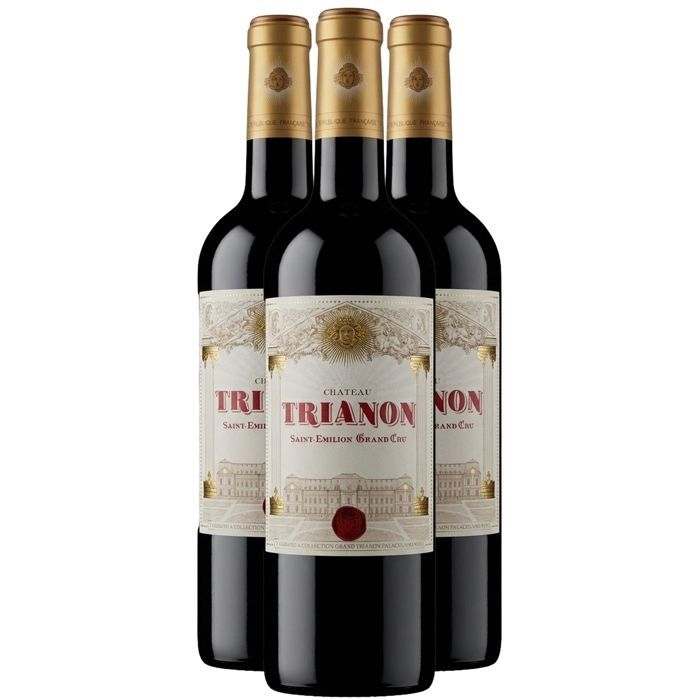 Château Trianon Saint-Emilion Grand Cru 2019 - Vin Rouge de Bordeaux (3x75cl)