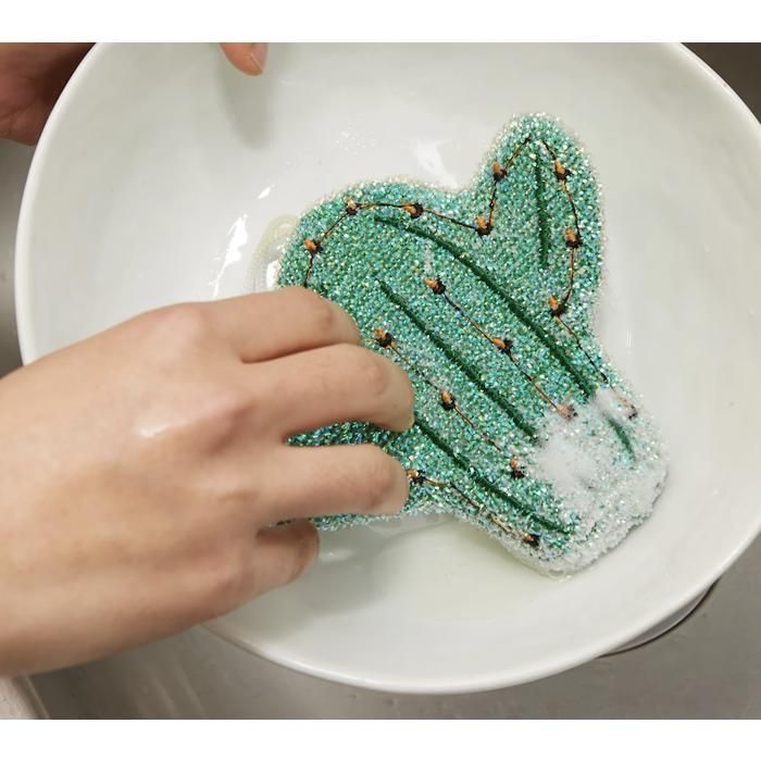 cactus scouring sponges - Kikkerland - White