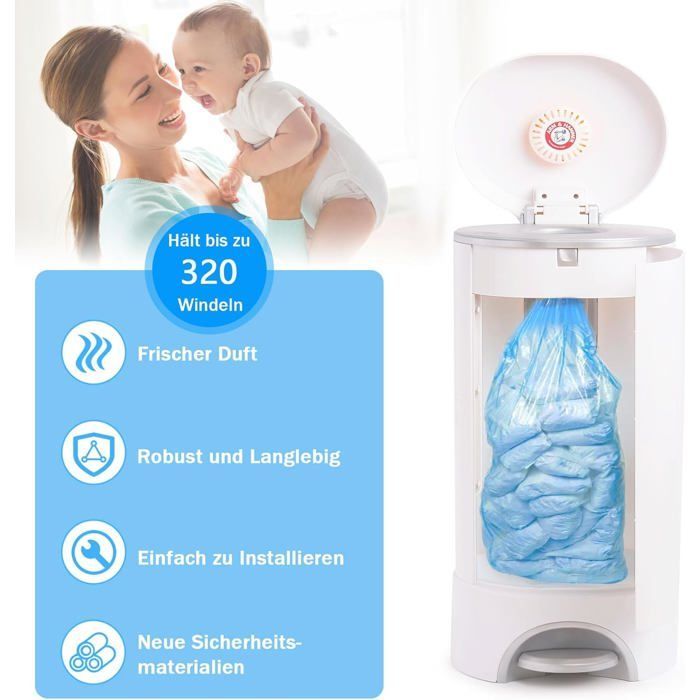 Pack of 2 Blue Refills for Diaper Bin