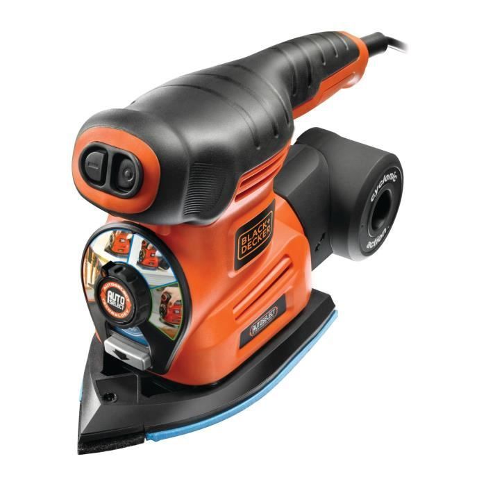 Corded multi-sander kit - BLACK+DECKER - KA280K-QS - 220W - 3 adapters - 17 abrasives - carrying case