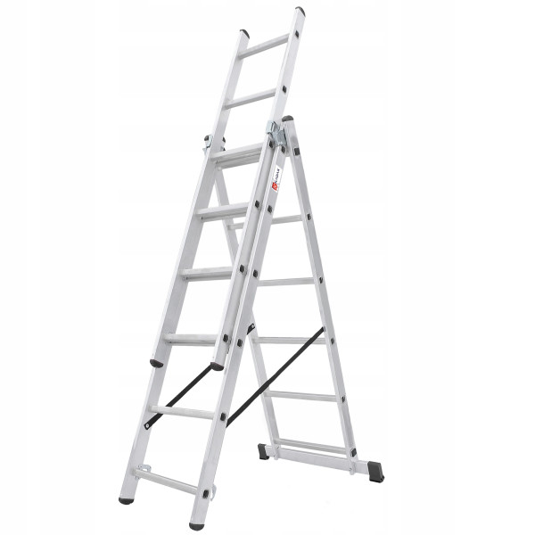 Kadax Drabina Aluminiowa 3x6 Dwustronna Składana