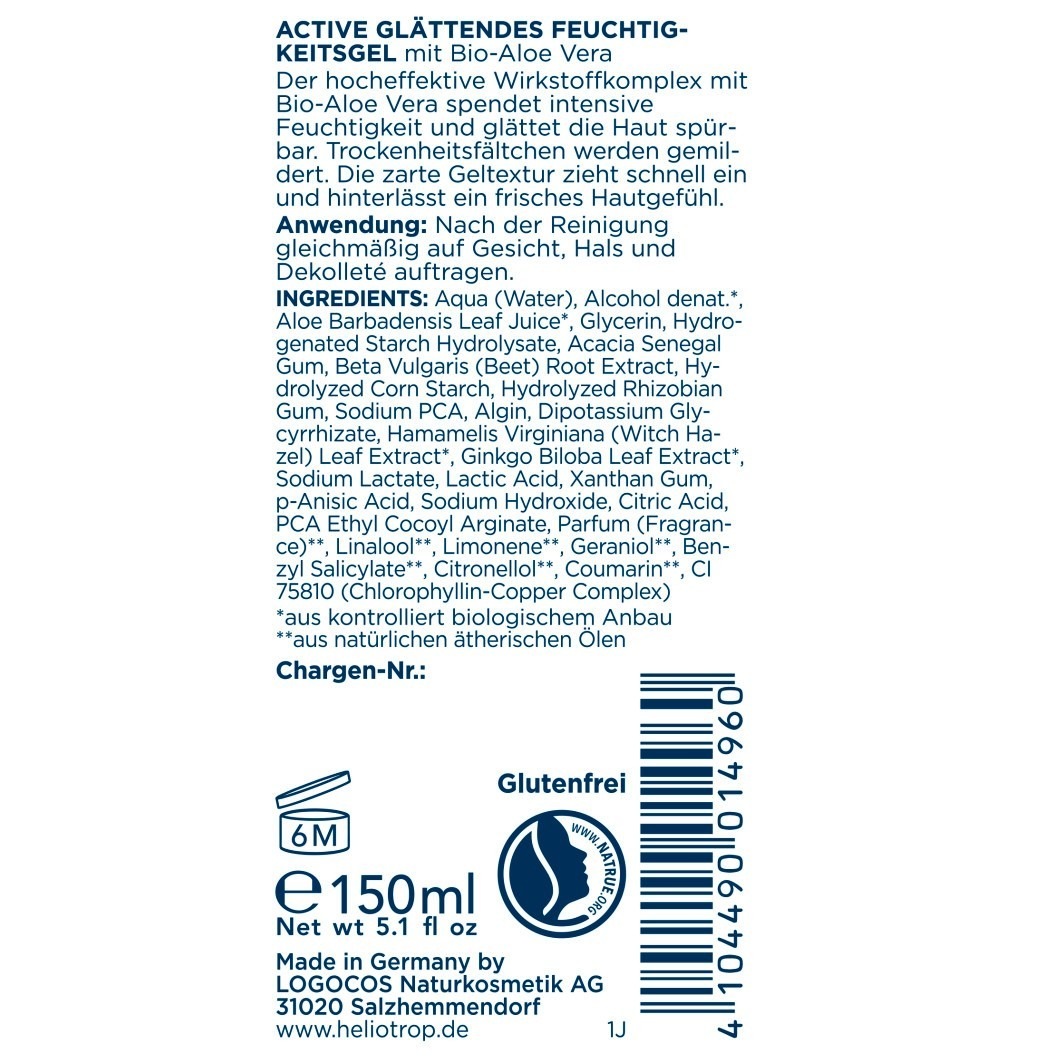 Heliotrop Gel hydratant lissant