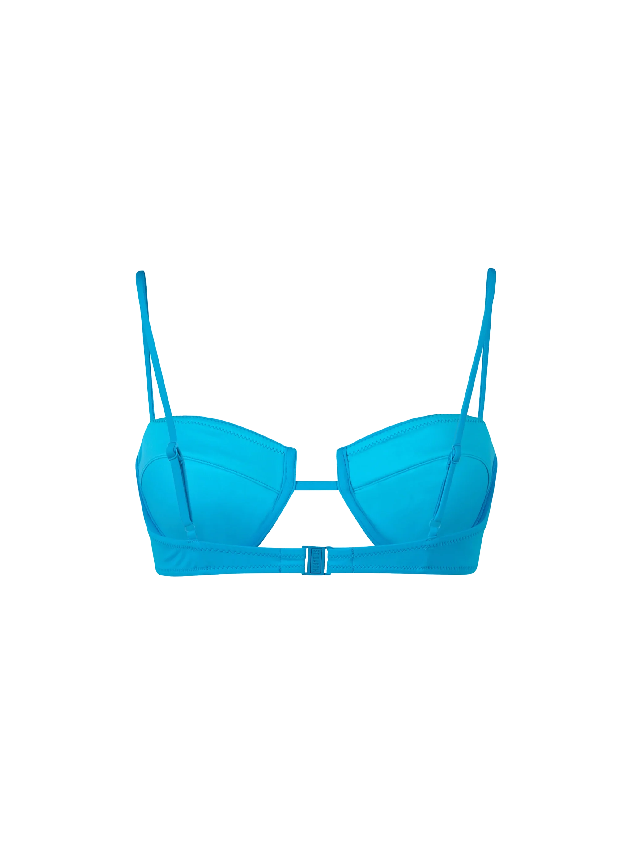 Top bralette con aros color turquesa de Salina