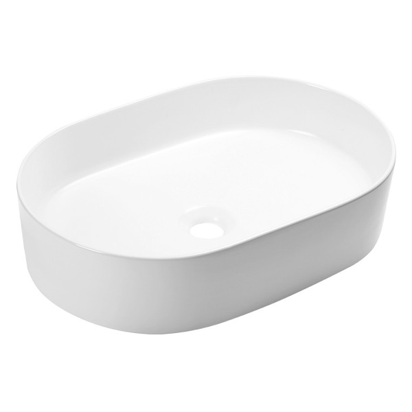 Umywalka Nablatowa Ceramiczna Owalna Biała DESNA VUD_6250
