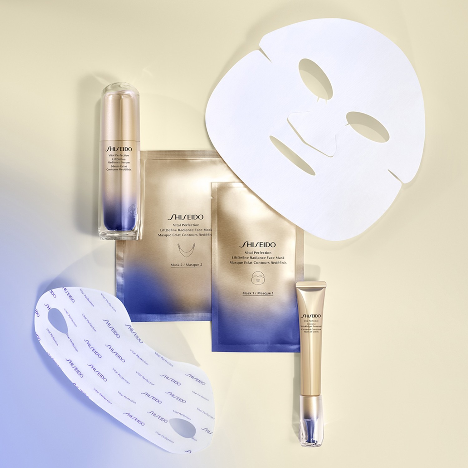 „Shiseido Vital Perfection LiftDefine Radiance Face“ veido kaukė nuo senėjimo – 6 vnt.