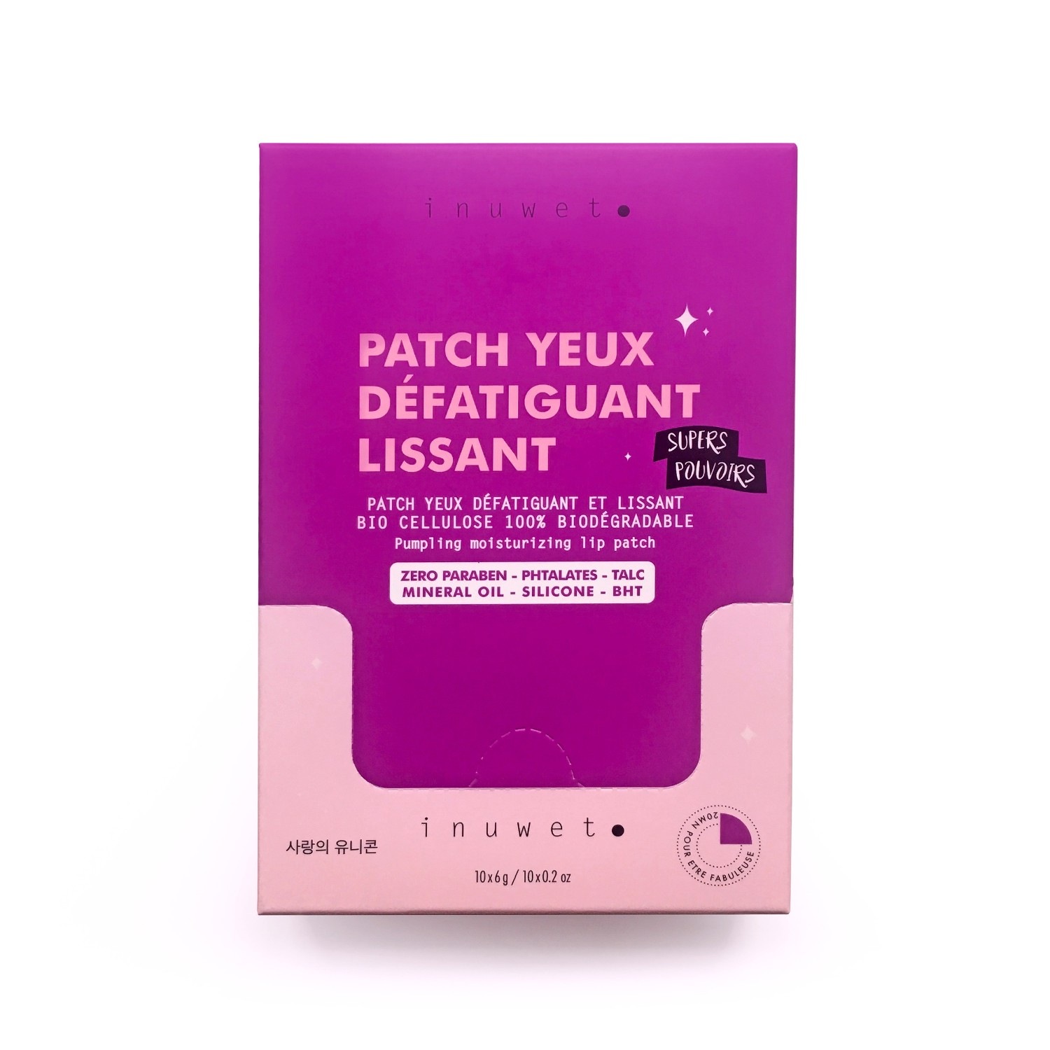 Inuwet Patch yeux biocellulose apaisant