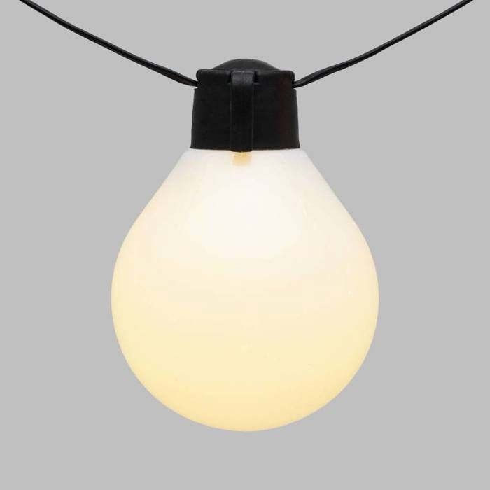 Guirnalda de luces eléctricas Lotti con cable y LED iluminados, 25 bombillas de luz blanca cálida.