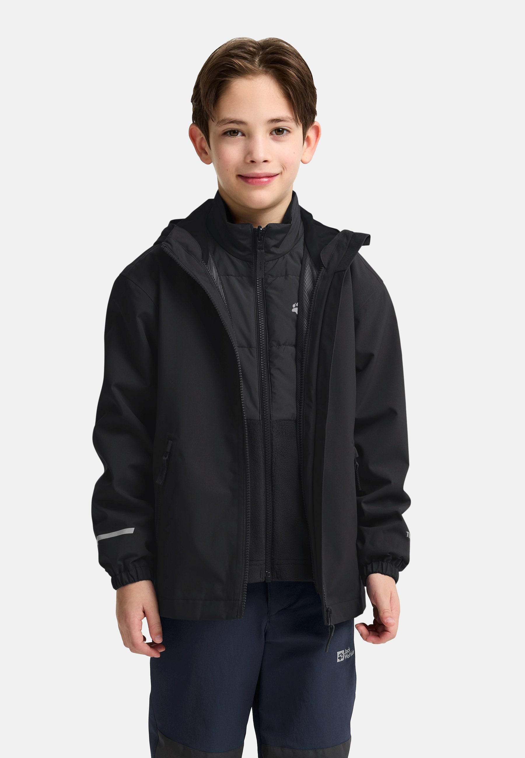 Jack Wolfskin HYBRID 3IN1 - Parka - zwart