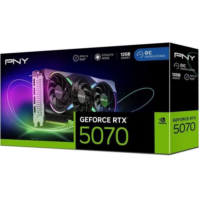 PNY - Placa gráfica - GEFORCE RTX™ 5070 12GB ARGB OC