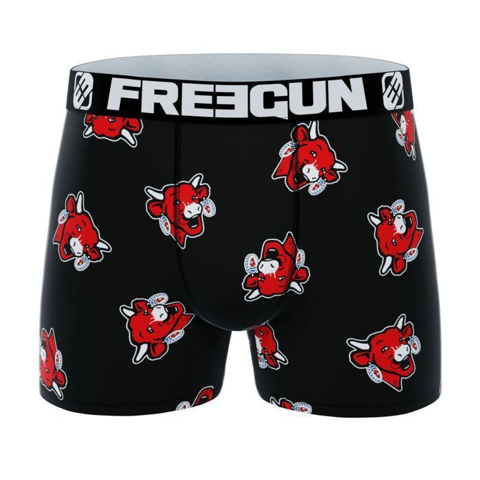 Freegun Men's Boxer Shorts LA VACHE QUI RIT, Men's Underwear - Black (Pack of 5)