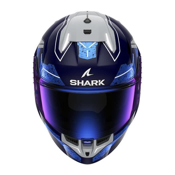 Capacete integral Shark Skwal i3 - azul/cromado/prateado - tamanho G
