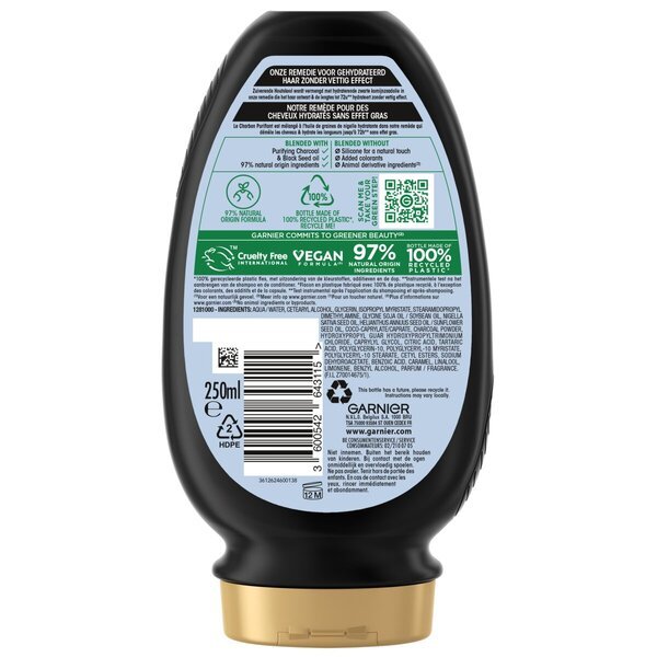 Garnier Ultra Doux balzam z magnetnim ogljem 250 ml